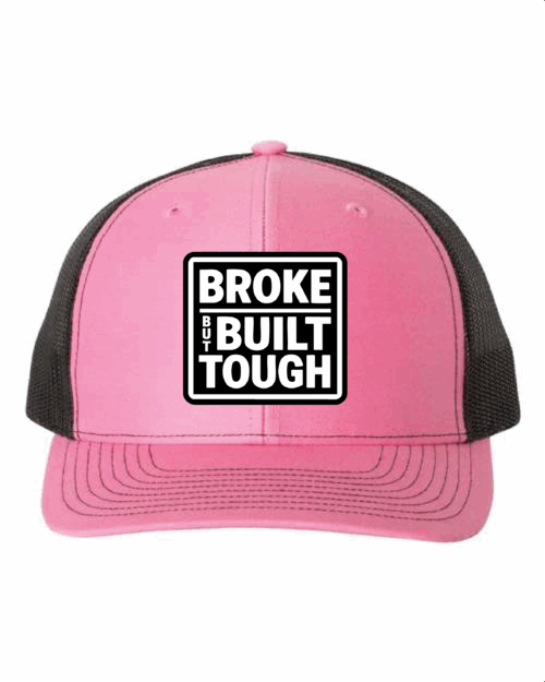 Broke Structured Trucker Hat Pink/Blk
