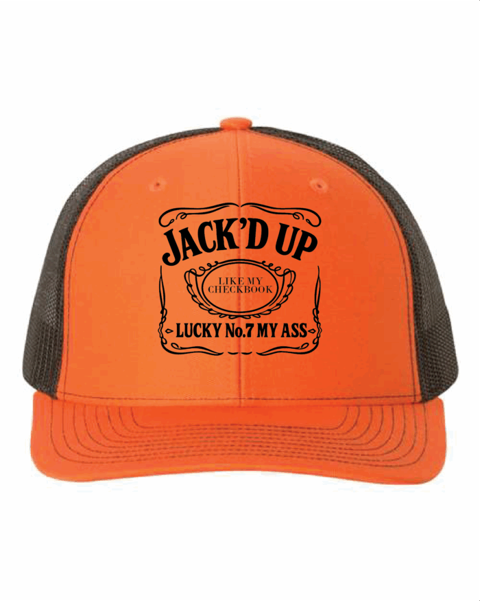 Jack'd Up Structured Trucker Hat Org/Blk