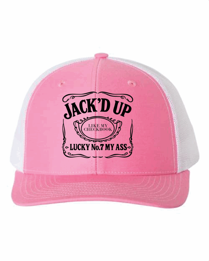 Jack'd Up Structured Trucker Hat Pink/White