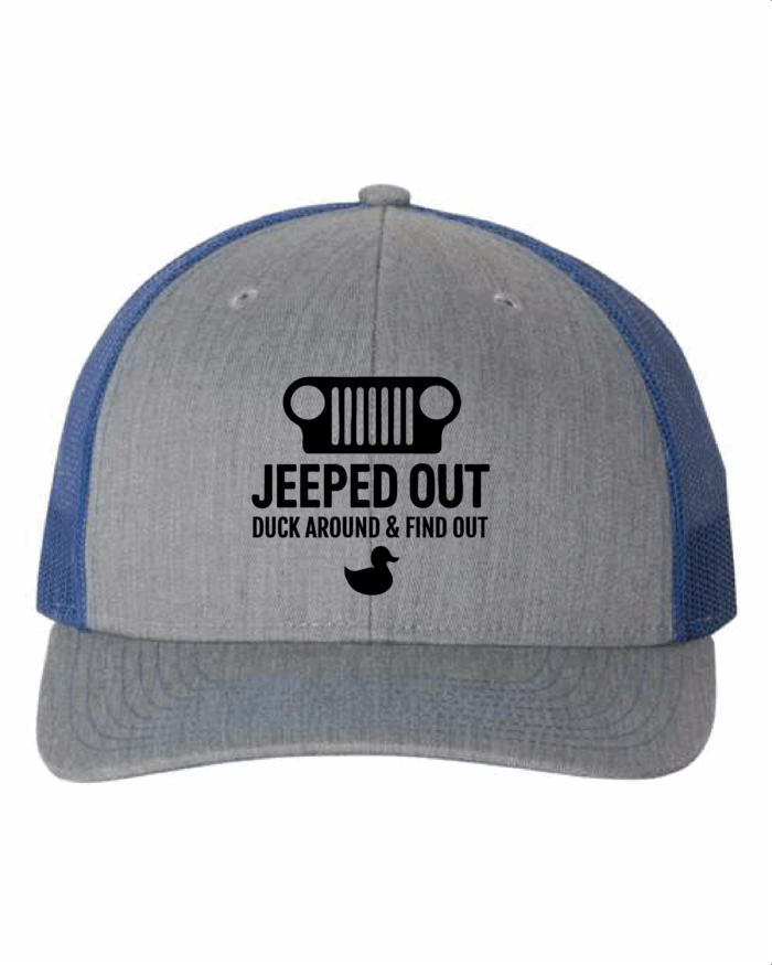 Jeeped Structured Trucker Hat Blk/Grey/Blue