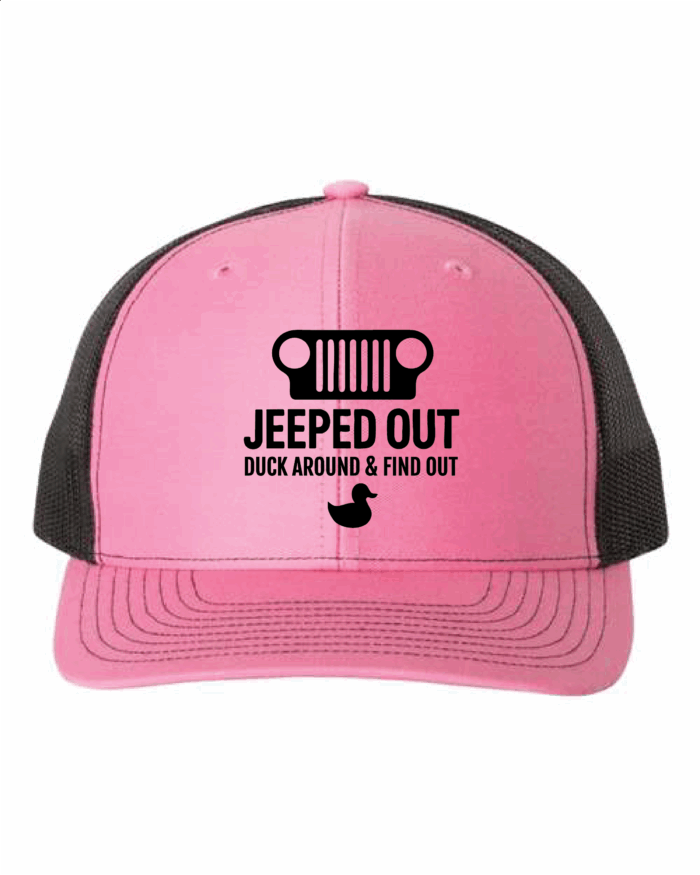 Jeeped Foam Trucker Hat Blk/Pink