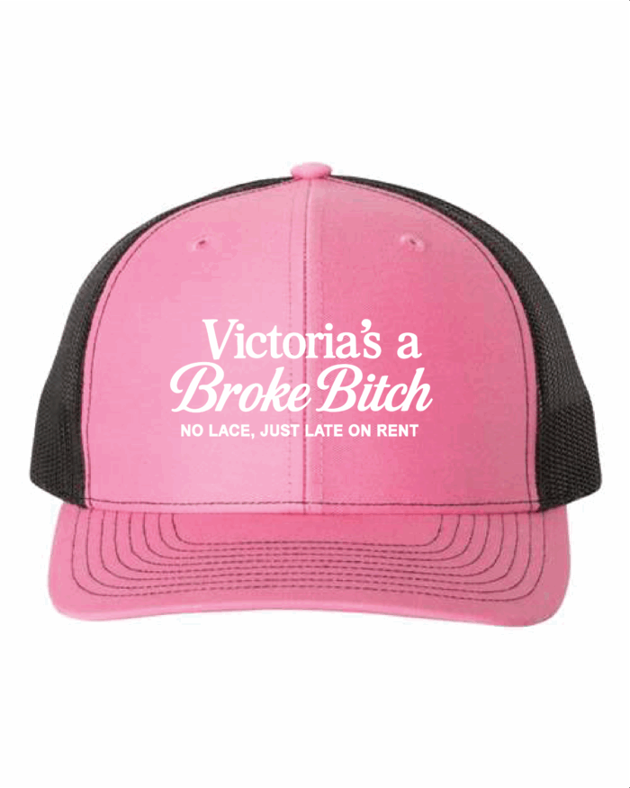 Victoria's Broke Foam Trucker Hat Pink/Blk/W